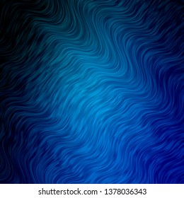 Light BLUE vector background with curves. Bright sample with colorful bent lines, shapes. Pattern for commercials, ads.