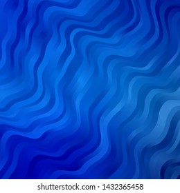 Light BLUE vector background with curves. Bright illustration with gradient circular arcs. Template for cellphones.