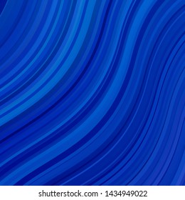 Light BLUE vector background with curves. Brand new colorful illustration with bent lines. Design for your business promotion.