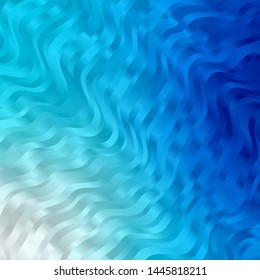Light BLUE vector background with curves. Illustration in abstract style with gradient curved.  Template for your UI design.