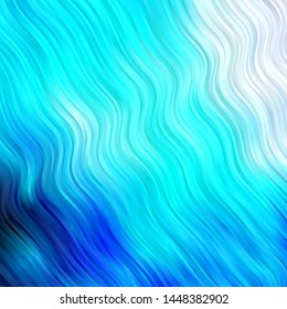 Light BLUE vector background with curves. Colorful illustration in circular style with lines. Pattern for websites, landing pages.