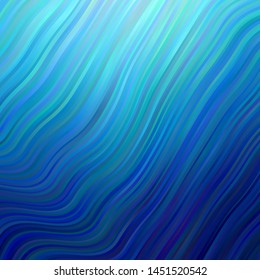 Light BLUE vector background with curves. Bright illustration with gradient circular arcs. Pattern for websites, landing pages.