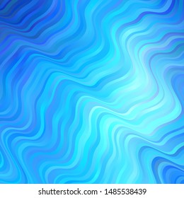 Light BLUE vector background with curves. Abstract gradient illustration with wry lines. Pattern for ads, commercials.