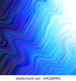 Light BLUE vector background with curves. Colorful illustration with curved lines. Pattern for websites, landing pages.