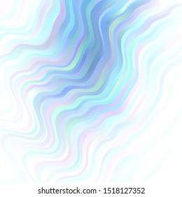 Light BLUE vector background with curves. Illustration in halftone style with gradient curves. Pattern for ads, commercials.