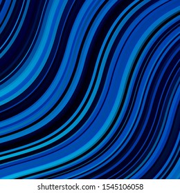 Light BLUE vector background with curves. Abstract illustration with gradient bows. Pattern for websites, landing pages.
