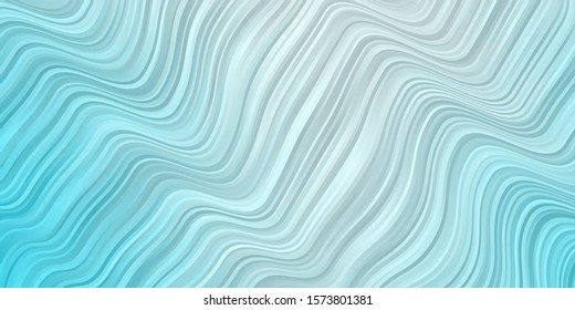 Light BLUE vector background with curves. Bright illustration with gradient circular arcs. Pattern for websites, landing pages.