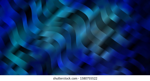Light BLUE vector background with curves. Colorful illustration in circular style with lines. Best design for your ad, poster, banner.