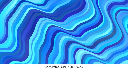 Light BLUE vector background with curves. Abstract gradient illustration with wry lines. Pattern for ads, commercials.
