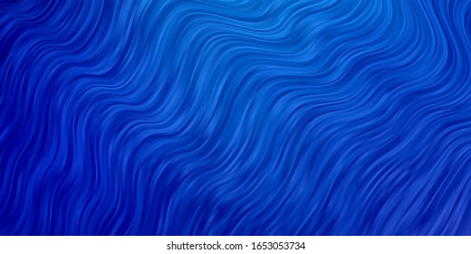 Fondo vectorial AZUL claro con curvas. Ilustración de degradado abstracta con líneas de desgaste. Diseño para su promoción empresarial.