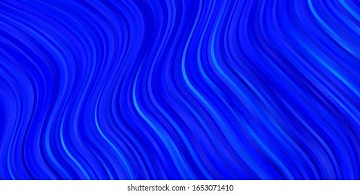 Light BLUE vector background with curves. Colorful illustration, which consists of curves. Template for your UI design.