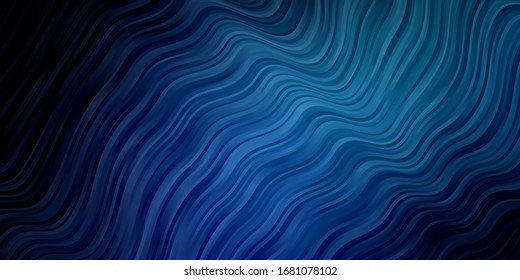 Light BLUE vector background with curves. Colorful illustration with curved lines. Pattern for ads, commercials.