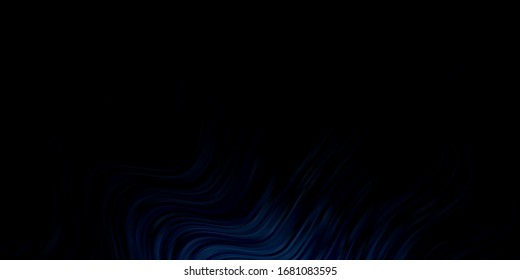 Light BLUE vector background with curves. Gradient illustration in simple style with bows. Pattern for booklets, leaflets.