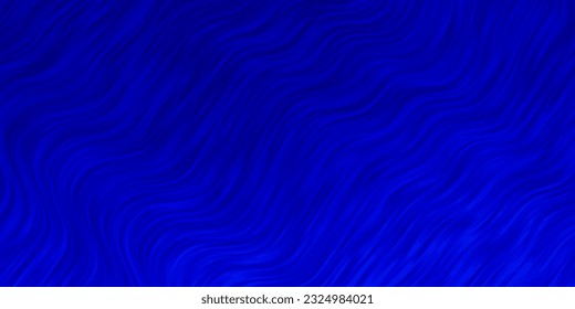 Fondo vectorial AZUL claro con curvas. Ilustración abstracta con líneas de degradado de banda. Mejor diseño para afiches, banners.