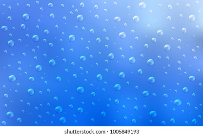 Light BLUE vector background with dots. Beautiful colored illustration with blurred circles in nature style. The pattern can be used for aqua ad, booklets.