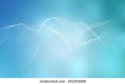 Light BLUE vector background with dots. Blurred decorative design in abstract style with bubbles. Beautiful design for your business natural advert.