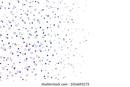 Light BLUE vector  background with dots. Modern abstract illustration with colorful water drops. Beautiful design for your business natural advert.
