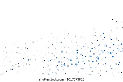 Light BLUE vector  background with dots. Modern abstract illustration with colorful water drops. New design for ad, poster, banner of your website.
