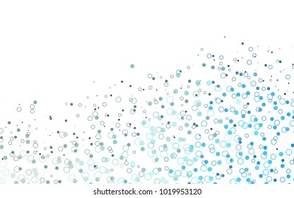 Light BLUE vector  background with dots. Glitter abstract illustration with blurred drops of rain. Completely new template for your brand book.