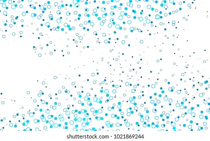 Light BLUE vector  background with dots. Modern abstract illustration with colorful water drops. The pattern can be used for ads, leaflets of liquid.