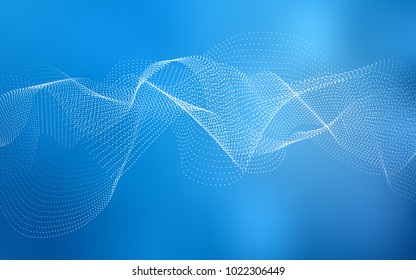 Light BLUE vector background with dots. Glitter abstract illustration with blurred drops of rain. The pattern can be used for beautiful websites.