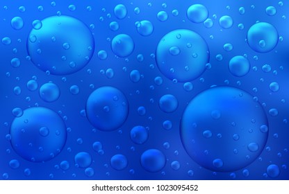 Light BLUE vector background with dots. Glitter abstract illustration with blurred drops of rain. New design for ad, poster, banner of your website.