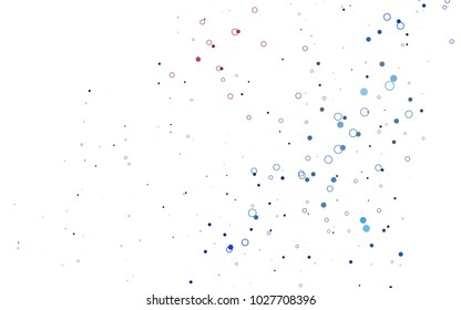 Light BLUE vector  background with dots. Blurred bubbles on abstract background with colorful gradient. The pattern can be used for aqua ad, booklets.