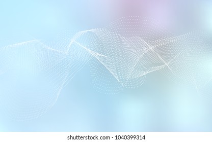 Light BLUE vector background with dots. Beautiful colored illustration with blurred circles in nature style. New design for ad, poster, banner of your website.