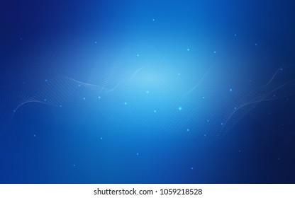 Light BLUE vector background with dots. Glitter abstract illustration with blurred drops of rain. The pattern can be used for aqua ad, booklets.