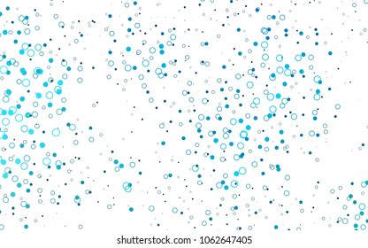 Light BLUE vector  background with dots. Glitter abstract illustration with blurred drops of rain. The pattern can be used for beautiful websites.