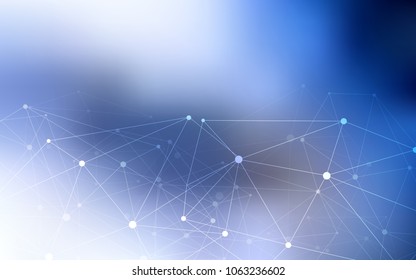 Light BLUE vector background with dots and lines. Illustration with set of colorful abstract circles and lines. Pattern can be used for beautiful websites.