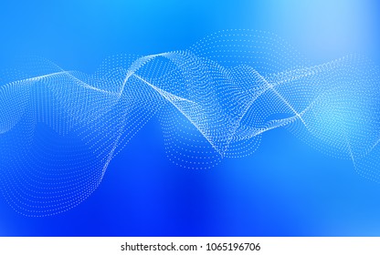 Light BLUE vector background with dots. Blurred decorative design in abstract style with bubbles. The pattern can be used for beautiful websites.