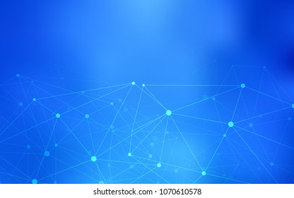 Light BLUE vector background with dots and lines. Illustration with set of colorful abstract circles and lines. Pattern can be used for beautiful websites.