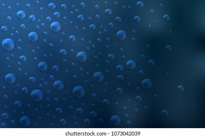 Light BLUE vector background with dots. Abstract illustration with colored bubbles in nature style. The pattern can be used for aqua ad, booklets.