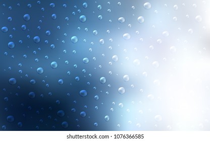 Light BLUE vector background with dots. Blurred decorative design in abstract style with bubbles. Completely new template for your brand book.