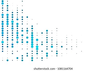 Light BLUE vector  background with dots. Blurred decorative design in abstract style with bubbles. Pattern can be used as texture of water, rain drops.