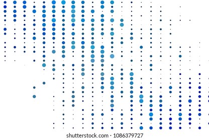 Light BLUE vector  background with dots. Blurred bubbles on abstract background with colorful gradient. Beautiful design for your business natural advert.
