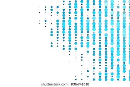 Light BLUE vector  background with dots. Illustration with set of shining colorful abstract circles. The pattern can be used for ads, leaflets of liquid.