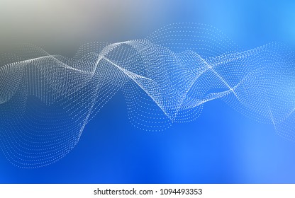 Light BLUE vector background with dots. Blurred bubbles on abstract background with colorful gradient. Pattern can be used as texture of water, rain drops.