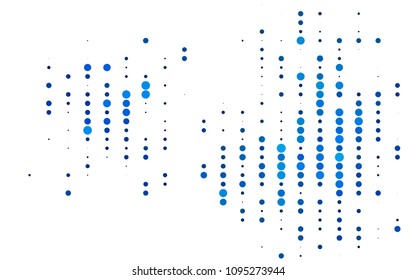 Light BLUE vector  background with dots. Abstract illustration with colored bubbles in nature style. New design for ad, poster, banner of your website.