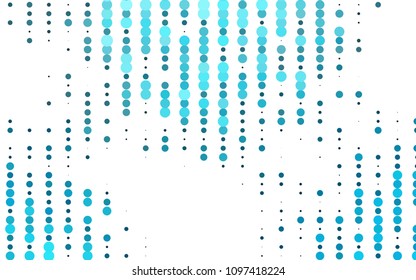 Light BLUE vector  background with dots. Glitter abstract illustration with blurred drops of rain. Completely new template for your brand book.