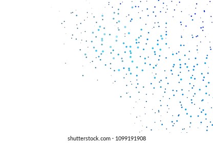 Light BLUE vector  background with dots. Abstract illustration with colored bubbles in nature style. Beautiful design for your business natural advert.