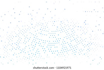 Light BLUE vector  background with dots. Glitter abstract illustration with blurred drops of rain. New design for ad, poster, banner of your website.