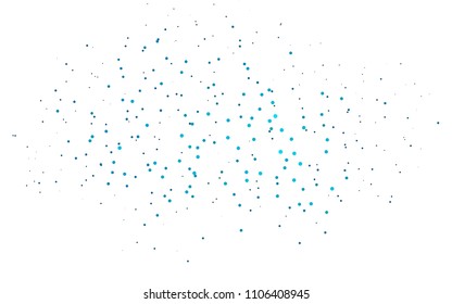 Light BLUE vector  background with dots. Blurred decorative design in abstract style with bubbles. Pattern can be used as texture of water, rain drops.