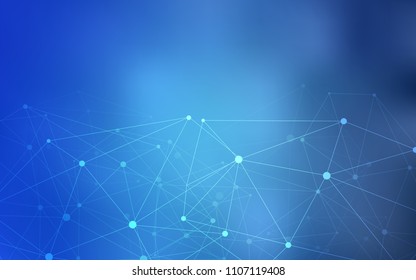 Light BLUE vector background with dots and lines. Modern abstract colorful illustration with spheres and lines. Beautiful design for your business advert.