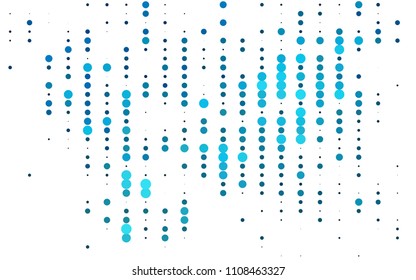Light BLUE vector  background with dots. Glitter abstract illustration with blurred drops of rain. New design for ad, poster, banner of your website.