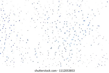 Light BLUE vector  background with dots. Blurred decorative design in abstract style with bubbles. New design for ad, poster, banner of your website.