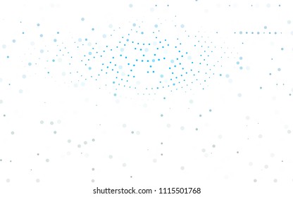 Light BLUE vector  background with dots. Blurred bubbles on abstract background with colorful gradient. New design for ad, poster, banner of your website.