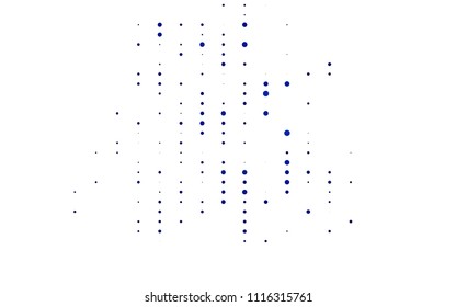 Light BLUE vector  background with dots. Beautiful colored illustration with blurred circles in nature style. The pattern can be used for beautiful websites.