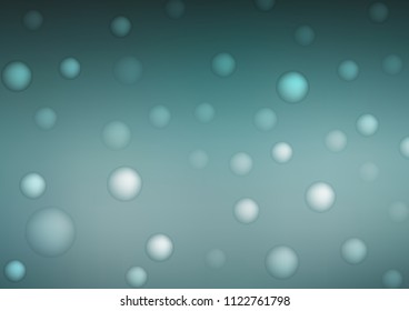 Light BLUE vector background with dots. Glitter abstract illustration with blurred drops of rain. Pattern can be used as texture of water, rain drops.